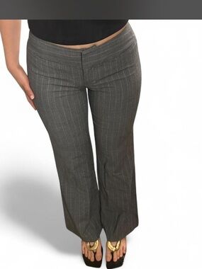 Express Low Rise Y2K Striped Bootcut Pants